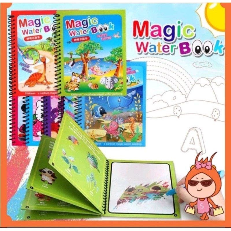 

XLOTFASHOP WATER BOOK MAGIC + PEN BUKU GAMBAR BUKU MENGGAMBAR BUKU WARNA