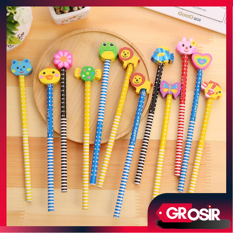 

Grosir - S5691 Pensil Penghapus / Pensil Karakter + Penghapus Pensil Lucu / Pensi Ada Penghapus Karakter Unik Lucu / Pensil Fancy Souvernir