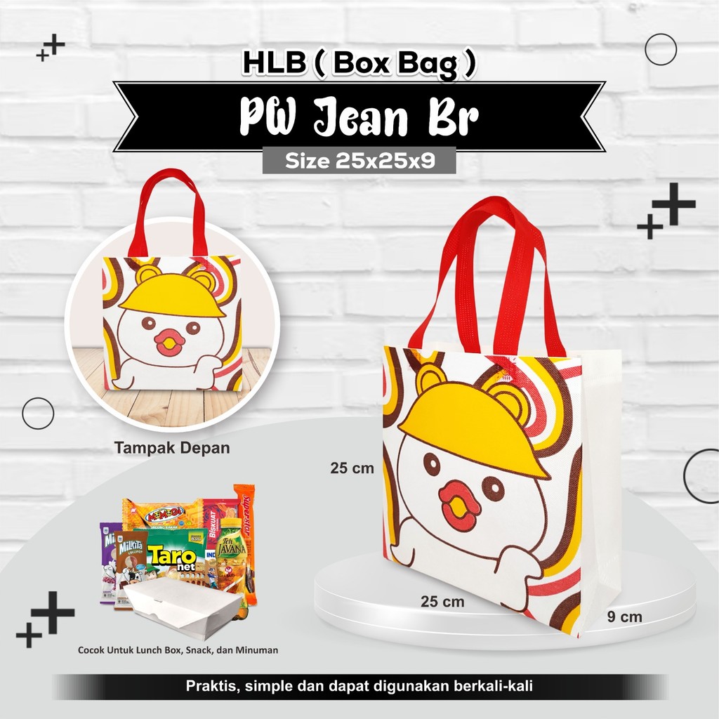 

[LUSINAN] Tas Ultah Anak | Goodie Bag Ulang Tahun | Tas Anak Ulang Tahun Bento Animal 25x25x9