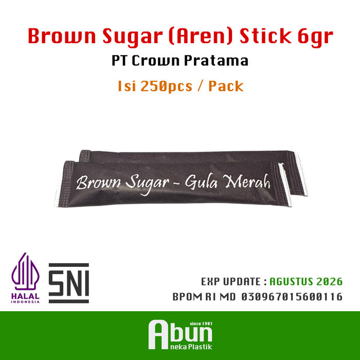 

Brown Sugar Sachet (Stick) Isi 250pcs