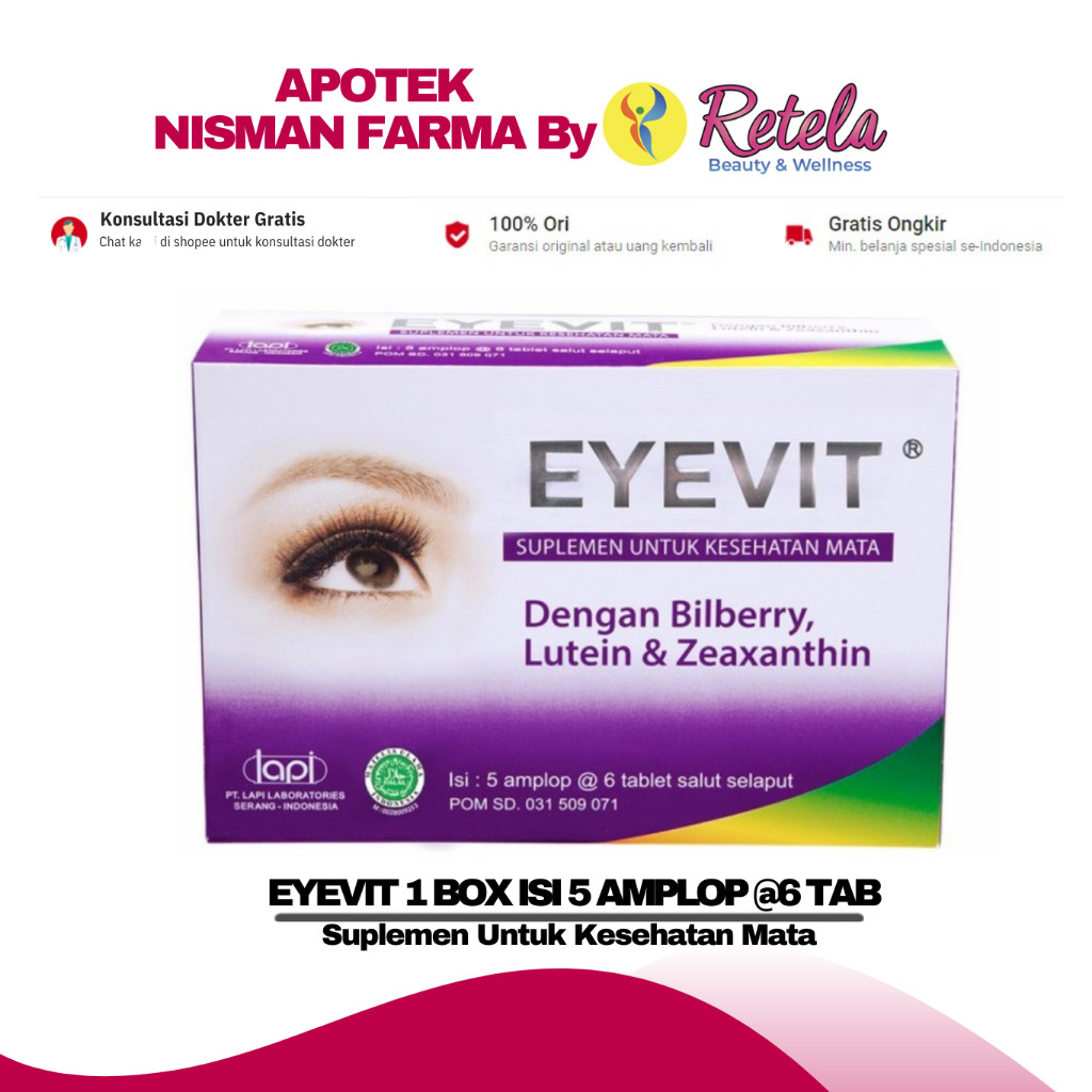 EYEVIT 1 BOX ISI 30 TABLET / VITAMIN MATA