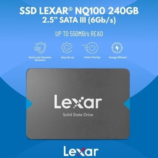 SSD Lexar NS100 256GB SATA 2.5 Inch - SSD Lexar 256GB 2.5" SATA III