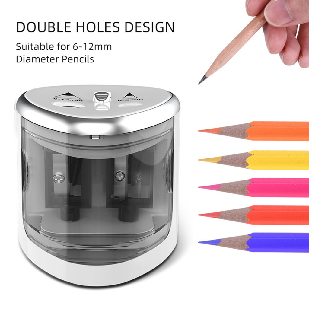 

New Tenwin Two-hole Electric Automatic Pencil Sharpener Switch Pencil Sharpener Home Office School Supplies students Stationery