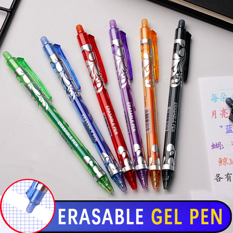

18Pcs/Set Multicolor 0.5mm Erasable Gel Pen with Eraser Washable Handle Magic Refills School Writing Painting Stationery