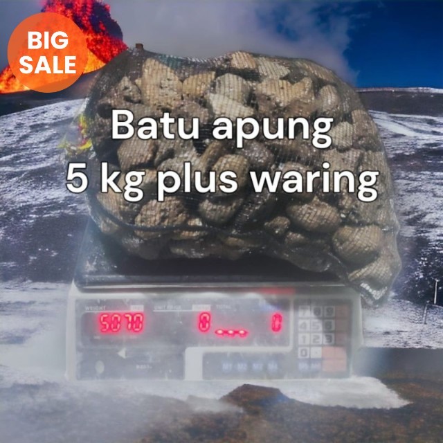 Batu apung plus waring 5 kg / batu apung 5kg / batu apung / media filter / media filter koi / filter