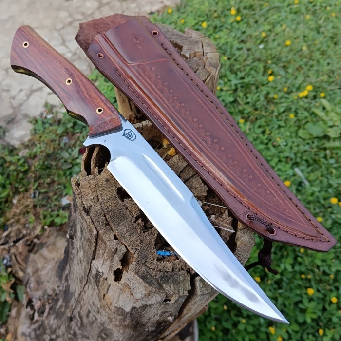 pisau skinner bowie hiking camping fulltang multifungsi