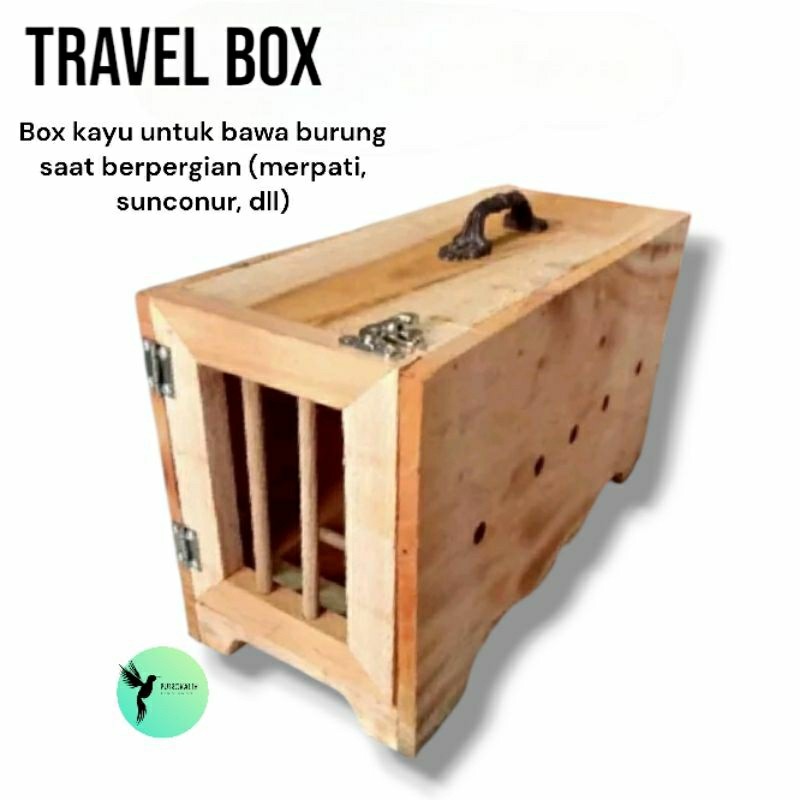 Travel Box Kayu untuk Bawa Burung Saat Berpergian (Merpati, Sunconur, Dll)  kandang sangkar merpati 