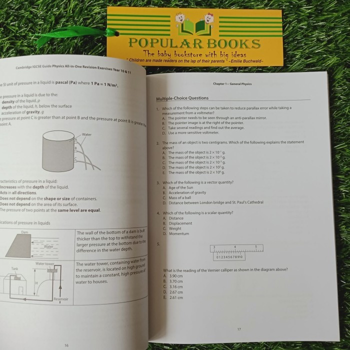 

Cambridge IGCSE Guide Physics - All in One Revision Exercises