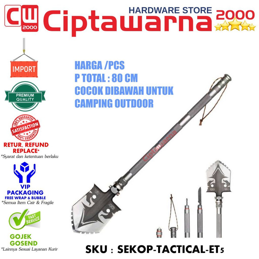 Sekop Multifungsi Camping Outdoor Kemah Camping