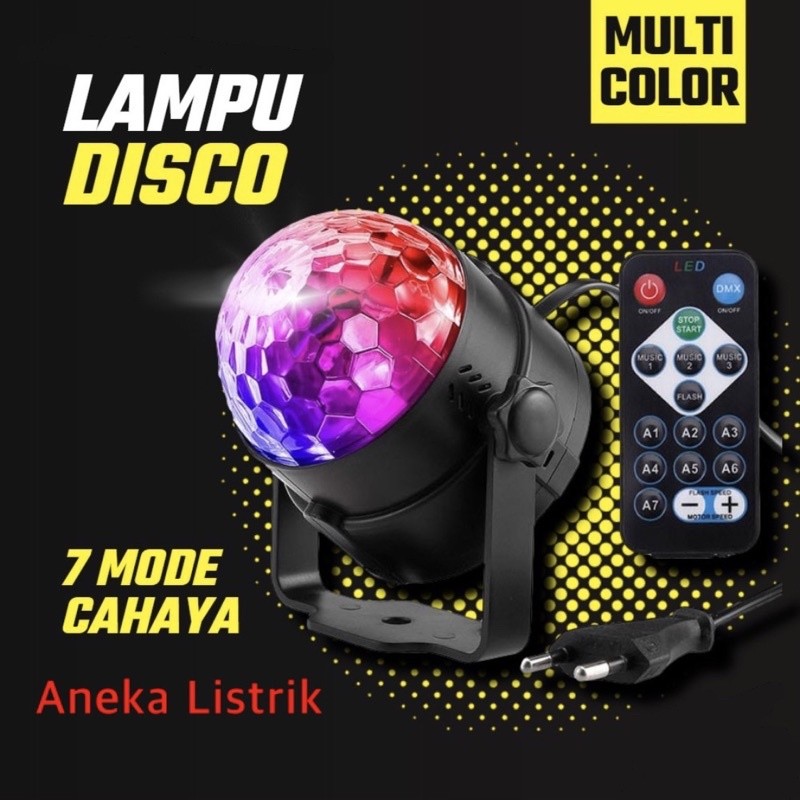 LAMPU DISCO HIAS LED RGB KAMAR PUTER BENTUK PANGGUNG PROYEKTOR DENGAN REMOT CONTROL