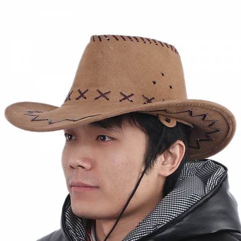 HAPPINESS Topi Koboi Zorro Pria/Wanita Termurah Topi Cowboy Amerika Dewasa