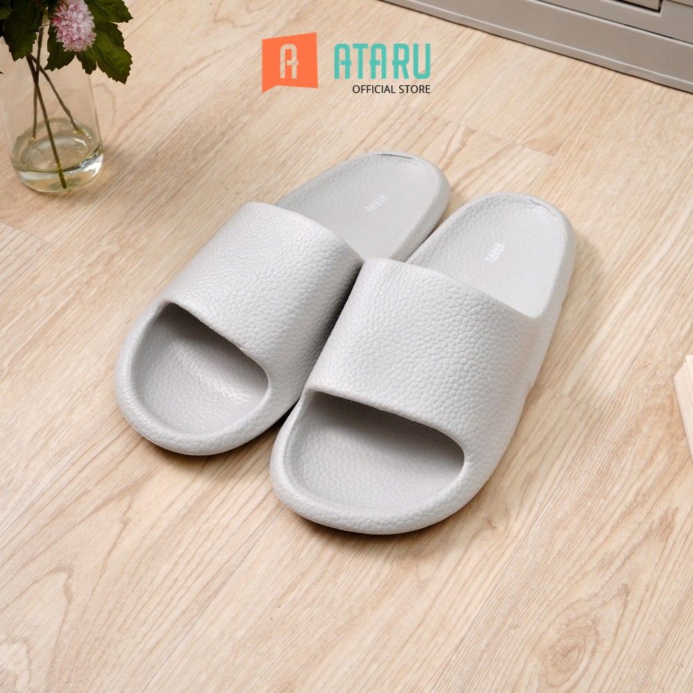 Ataru Sandal Rumah Basic 2 - Abu-Abu Sendal Unisex Alas Kaki Cewek Cowok Sendal Wanita Pria