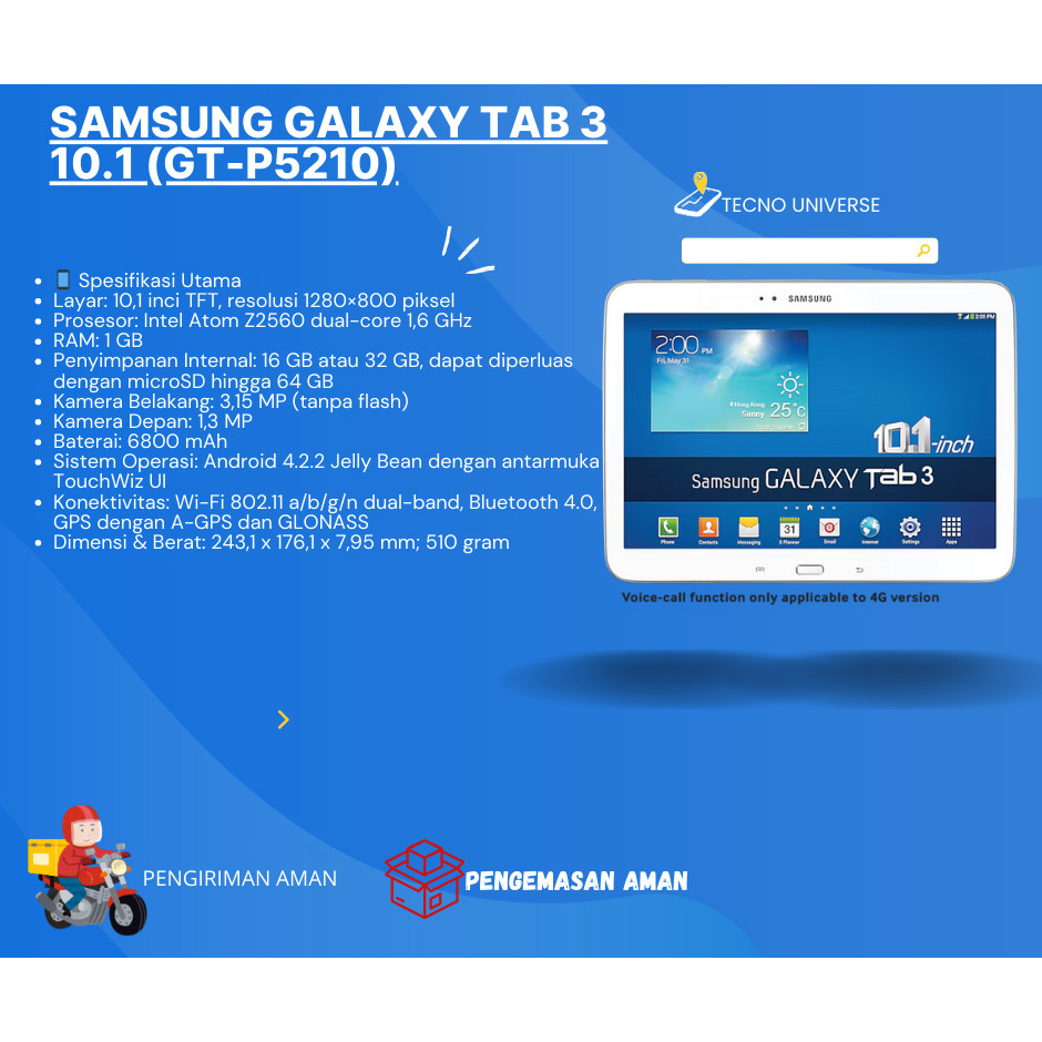 Samsung Galaxy Tab 3 10.1 (GT-P5210) SECOND Tecno Universe