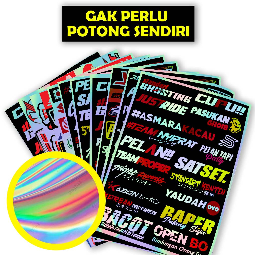 

KHUSUS INSTANT, Sticker Vinyl, Sticker Hologram, Stiker Vinyl, Stiker Hologram,