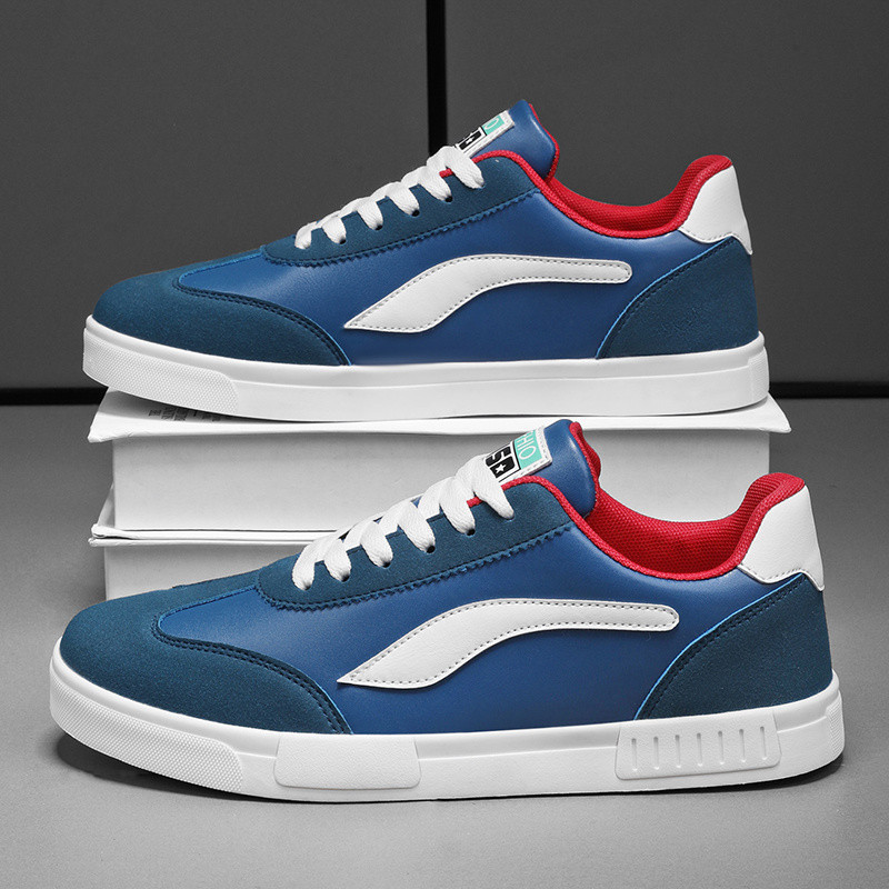 Fashion New Skate Shoes Men Comfort Versatile Lace-up Skateboard Shoes For Men Flat Non-Slip Casual 