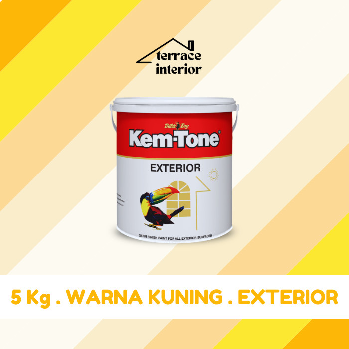 Cat Tembok Kemtone Exterior Warna Kuning 5 Kg