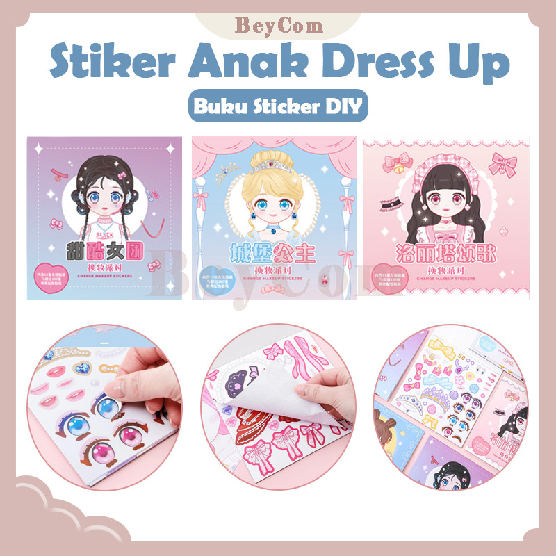 

Stiker Anak Dress Up/Buku Stiker Change Makeup DIY