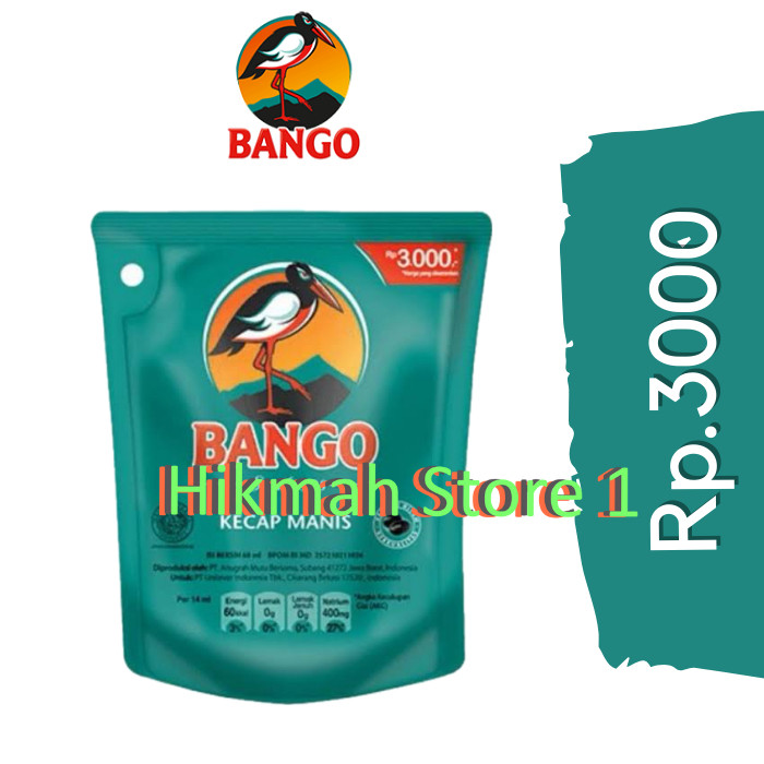 

Kecap manis Bango 60 ml eceran 3000 kecap
