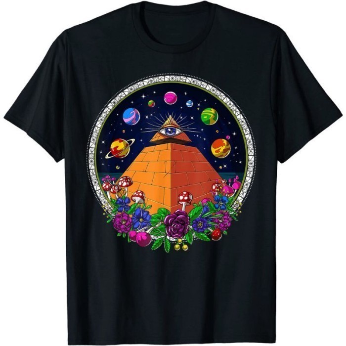 T-Shirt Psychedelic Egyptian Pyramid Fantasy Spiritual Hippie