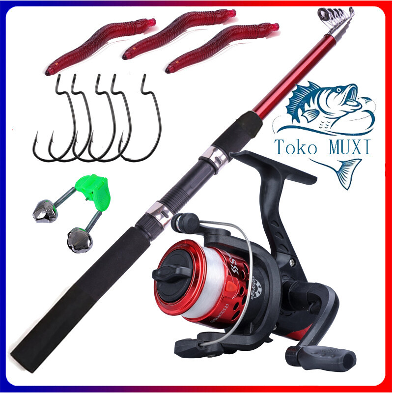 PROMO JORAN PANCING 1 SET LENGKAP KUAT pancing 1 set lengkap kuat joran pancing full set set tongkat