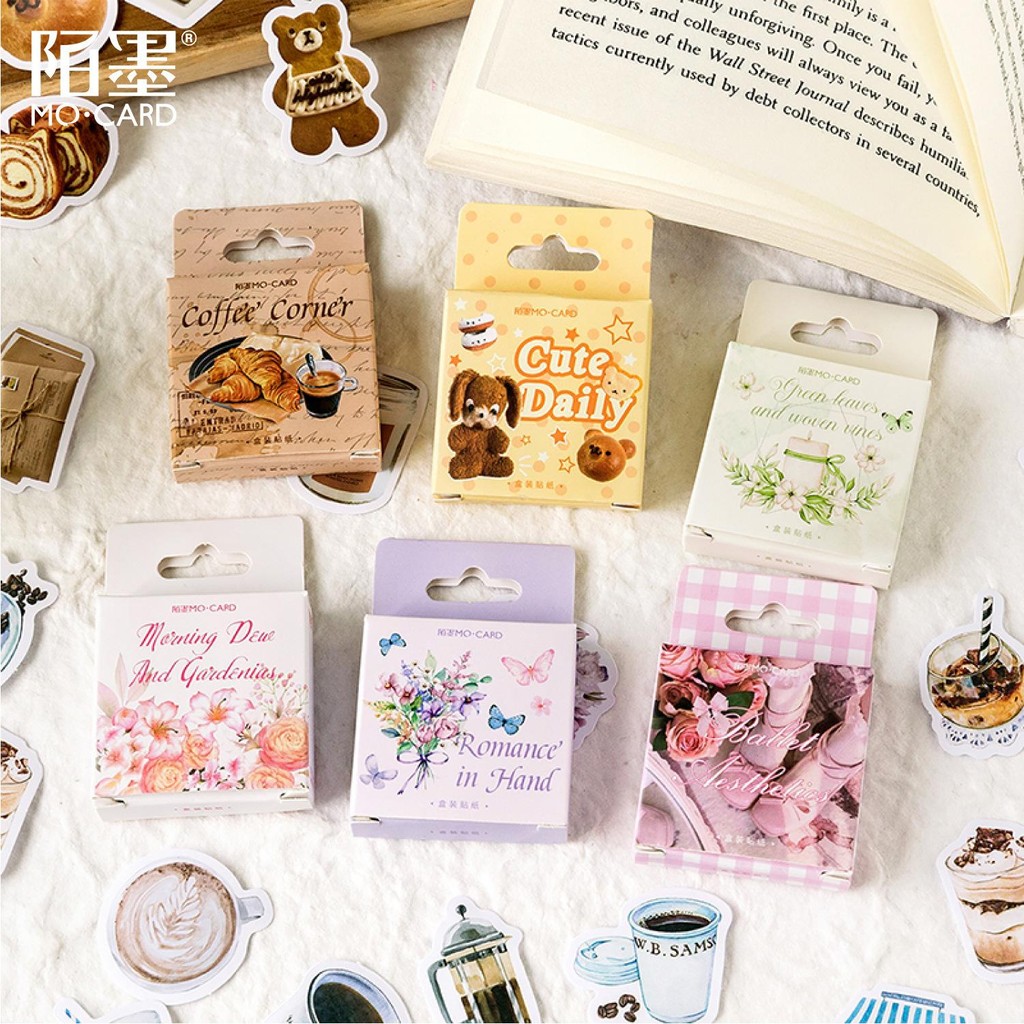 

Sticker Pack 46 Lembar COFFEE CORNER SERIES Aesthetic Scrapbook Planner Stiker