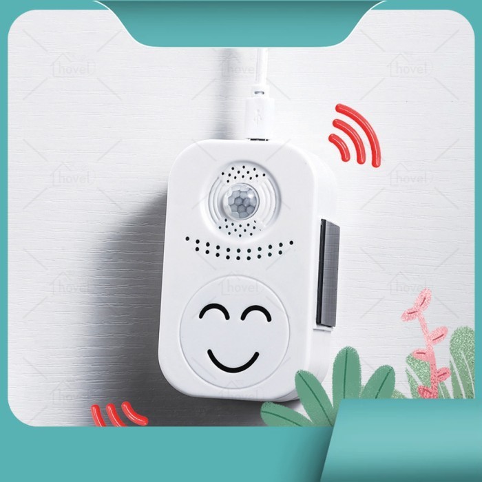 BEAR  Alarm Sensor Otomatis Door Bell Store Wireless Bel Toko Rumah Tanpa Kabel Welcome - TanpaBubbl