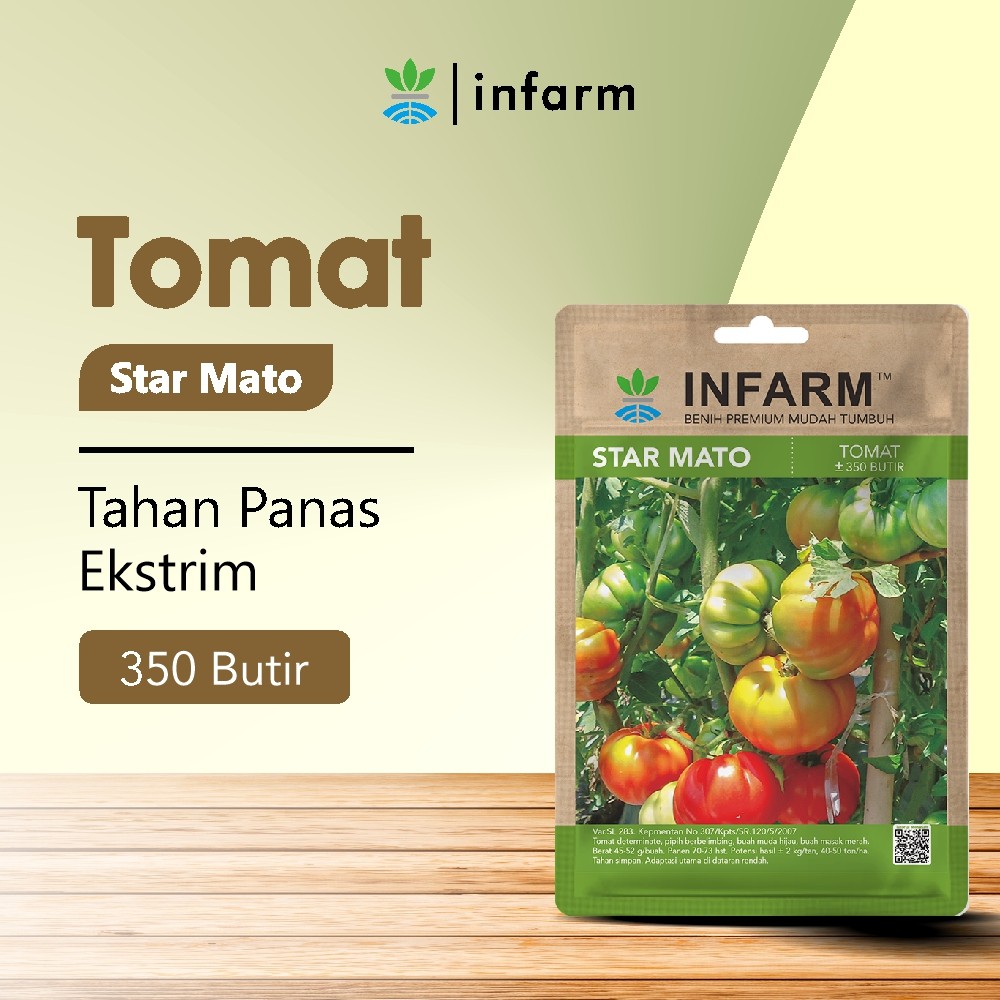 INFARM - Benih Buah Tomat Mawar Super, Bibit Buah Tomat Mawar Premium Biji Buah Tomat Berkualitas Be