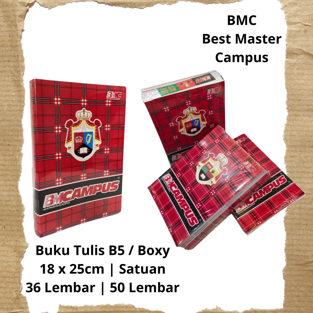 

Buku Tulis B5 BMCampus / BMC Boxy Satuan Murah