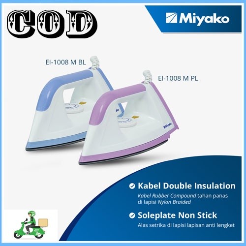 MURAH Setrika Miyako EI 1008 M setrikaan / gosokan / setrika listrik / strika / setrika mini / setri