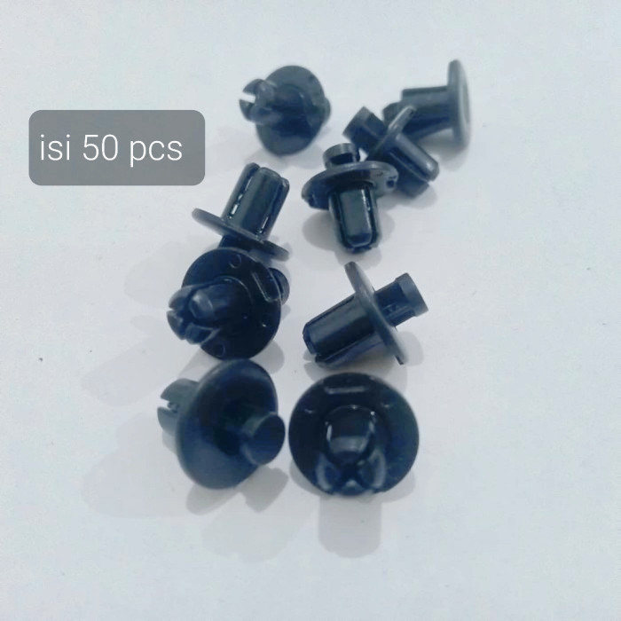 [Isi 50] Baut Klip Tumpul Plastik Body Motor Universal - Rivet Jepitan Bodi Beat
