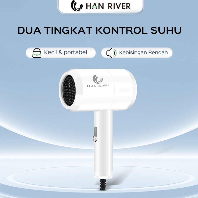 HAN RIVER Hair Dryer 600W Hair Dryer Low Watt Pengering Rambut