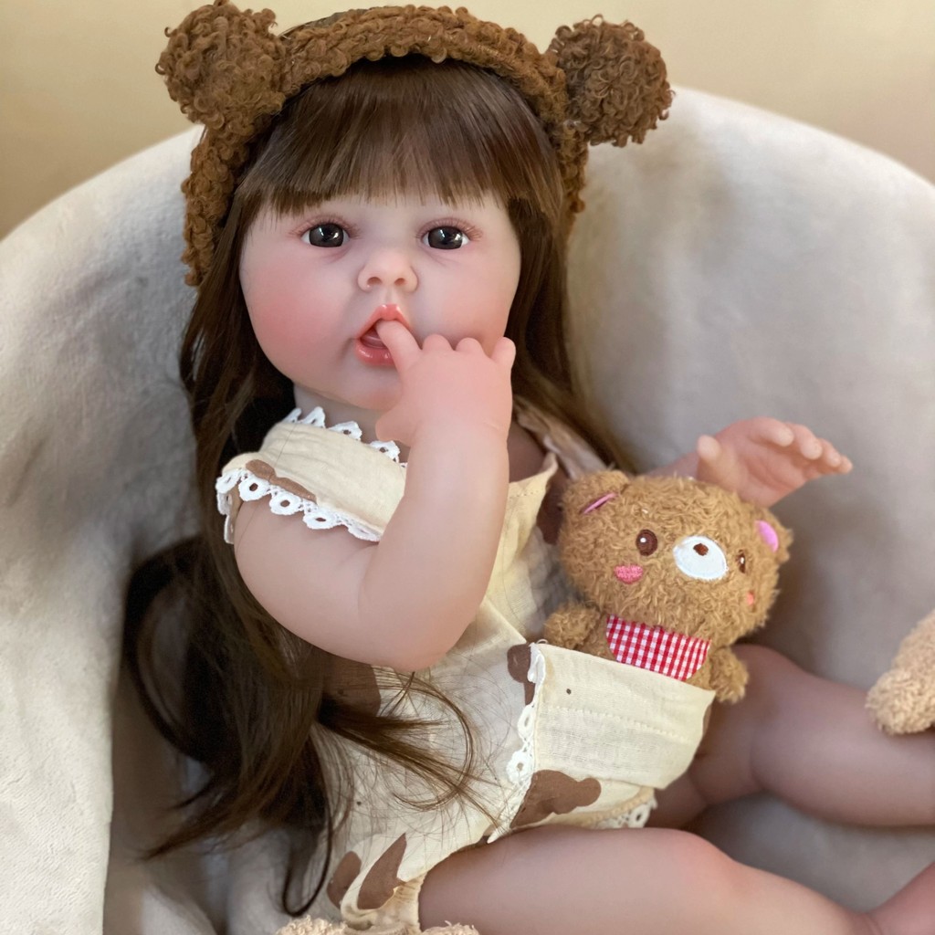 

55CM Reborn Dolls Painted Whole Body Vinyl Girl Bebe Reborn Doll Toys For Kid's Birthday/Christmas Gift Bebe Reborn