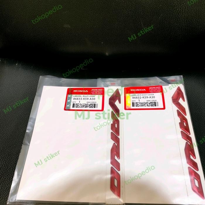 emblem vario 150 2015-2017 merah original