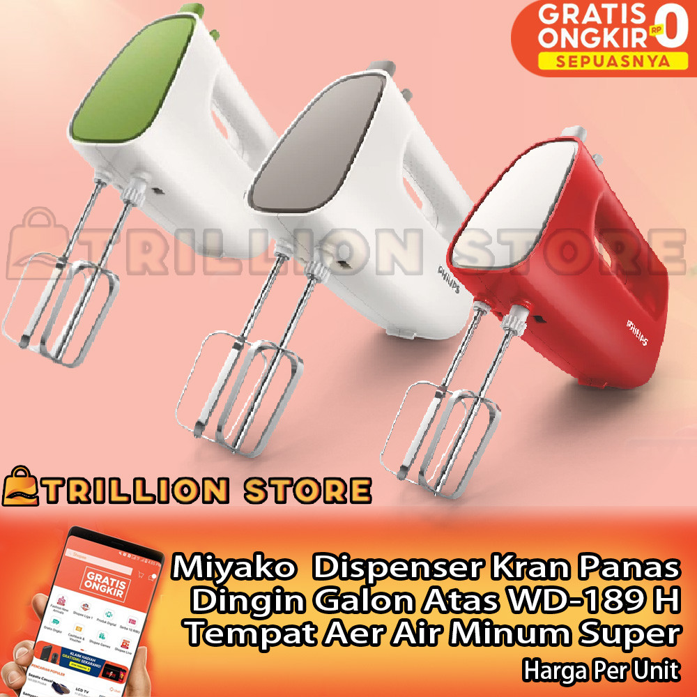 Philips HR 1552 Mikser Tangan Hand Mixer Pengocok Pengaduk Daya 170 Watt Pencampur Adonan Kue Roti T