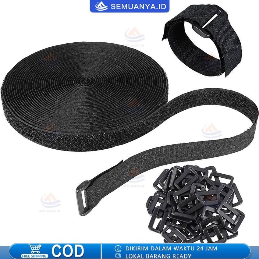 

5M/10M Velcro Cable Tie Organizer / Velcro Strap Cable / Pengikat Kabel Berperekat