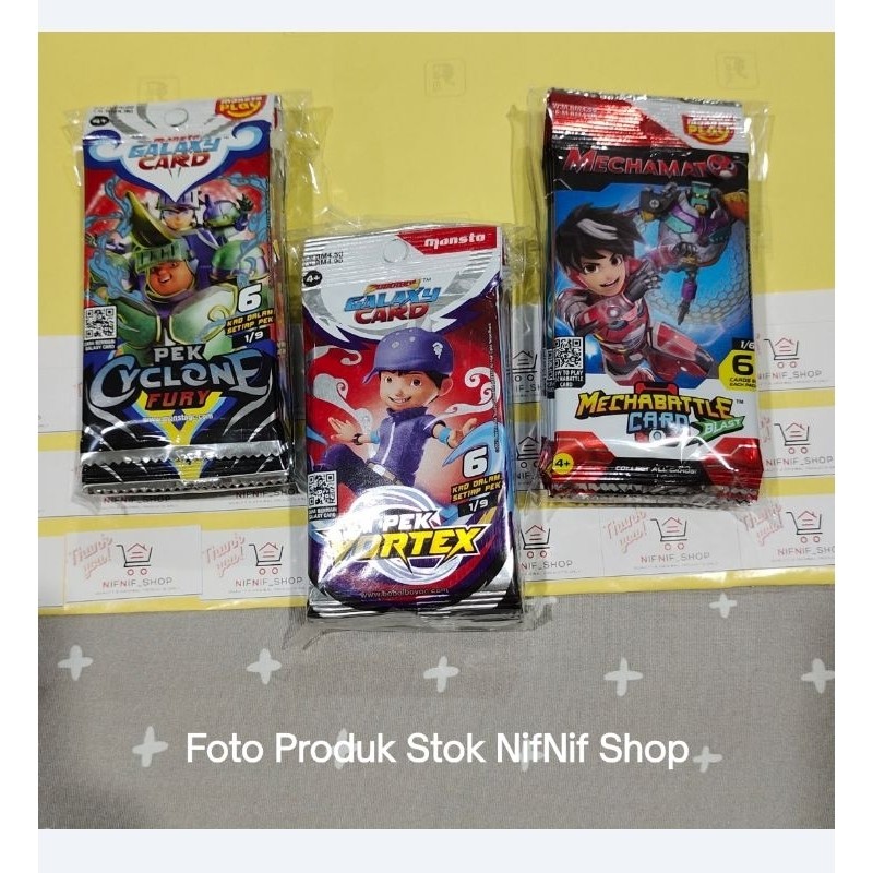 Boiboiboy Galaxy Card Pek Cyclone Fury VORTEX Mechabattle Blast Full Set