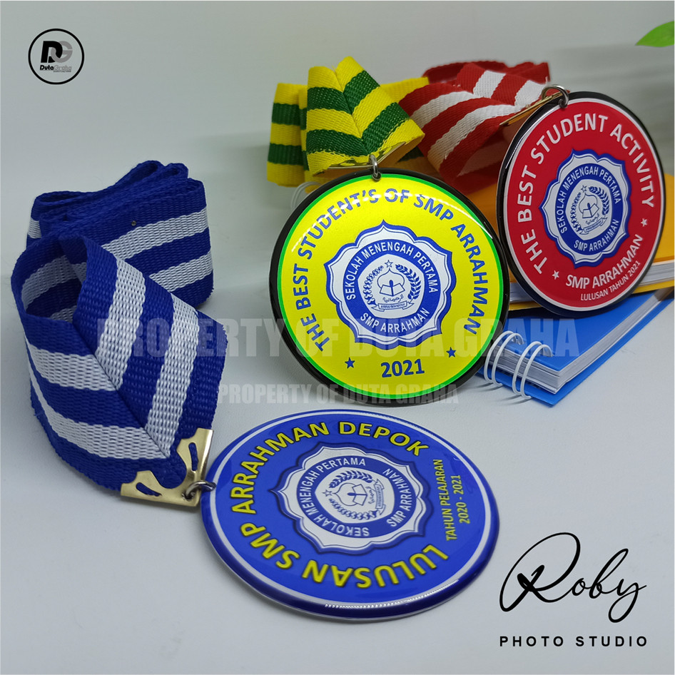 [CUSTOM] MEDALI MENDALI Aksesoris Souvenir Kalung WISUDA KELULUSAN PERPISAHAN KEJUARAAN LOMBA