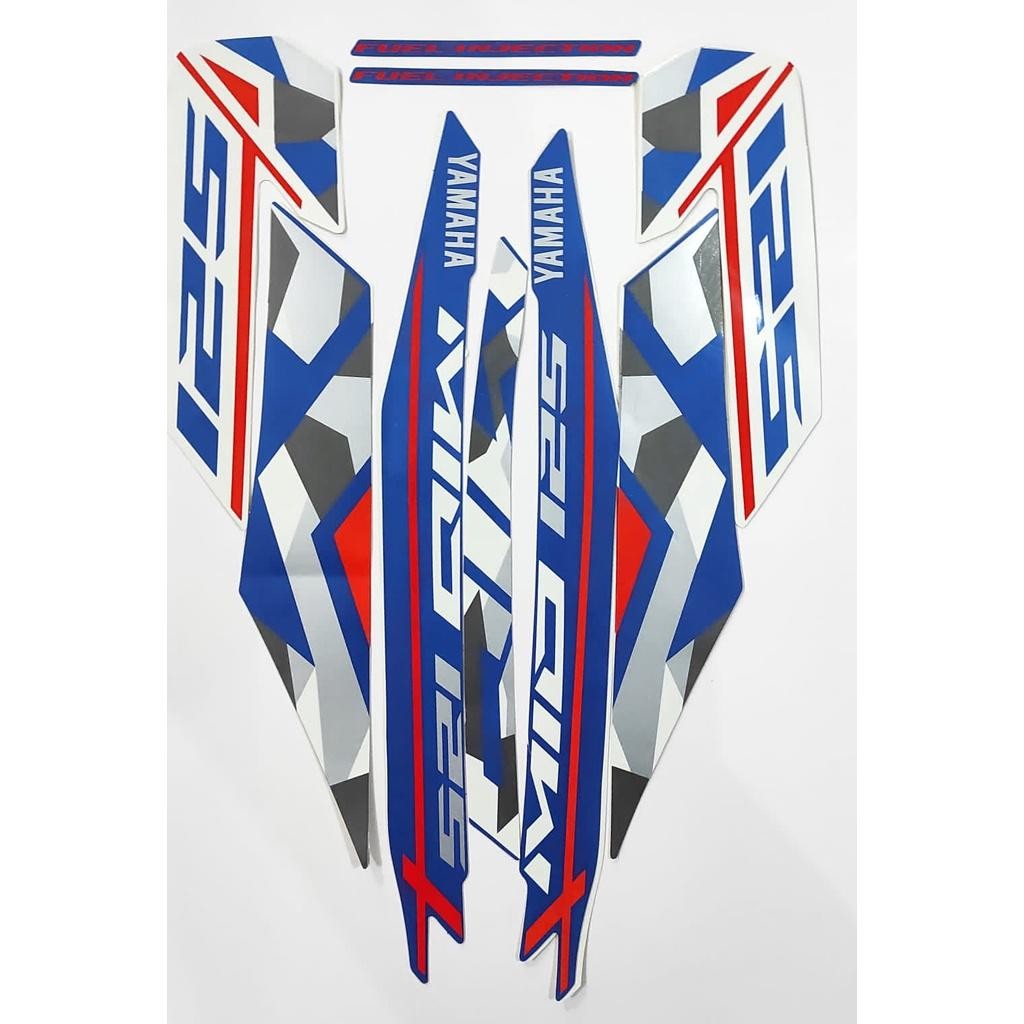 Stiker Striping Motor Yamaha Mio M3 2016 Biru Full Body Awet Berkualitas Terbaik