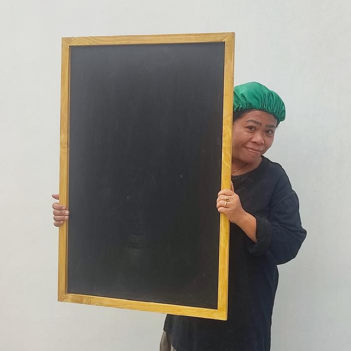 

Promo Papan Tulis Kapur Blackboard Papan Cafe Gantung Ukuran 60x90 Mitrakayu terlaris