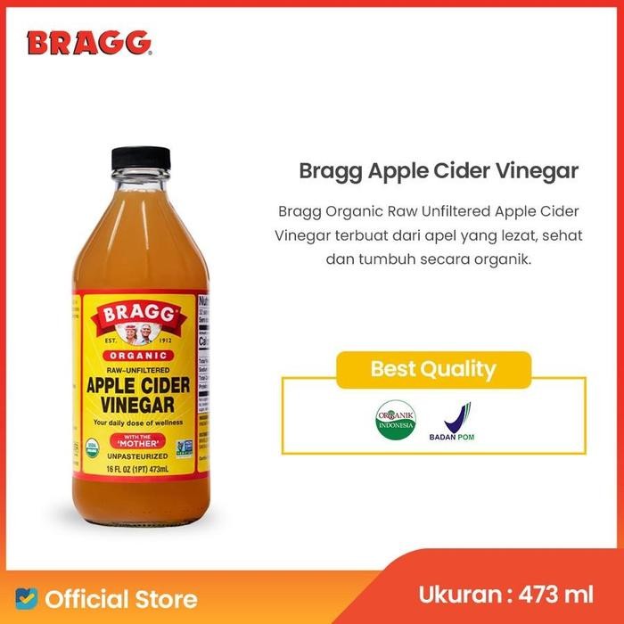

Bragg Organic Raw Unfiltered Apple Cider Vinegar 473 ml Cuka Apel Sehat Organik original Rice cuka buat