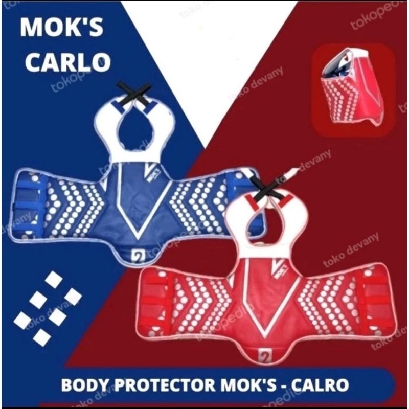 body protector MOKS CARLO Body protector Taekwondo.Moks tebal Carlo