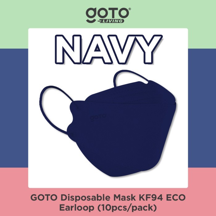 Goto Eco Masker KF94 Earloop Face Mask Kesehatan KF94 4Ply Warna - LADY PINK
