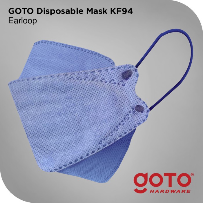 Goto KF94 Disposable Mask 4 Ply Masker Earloop 4Ply Kesehatan KF 94 - Soft Pink