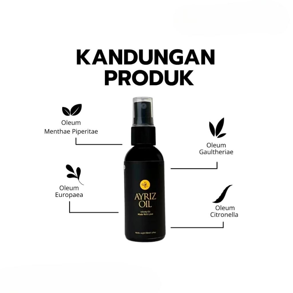 ORIGINAL Ayriz Oil Travel Size 100ml - Minyak Balur Nusantara Minyak Urut - Minyak Terapi Herbal & M