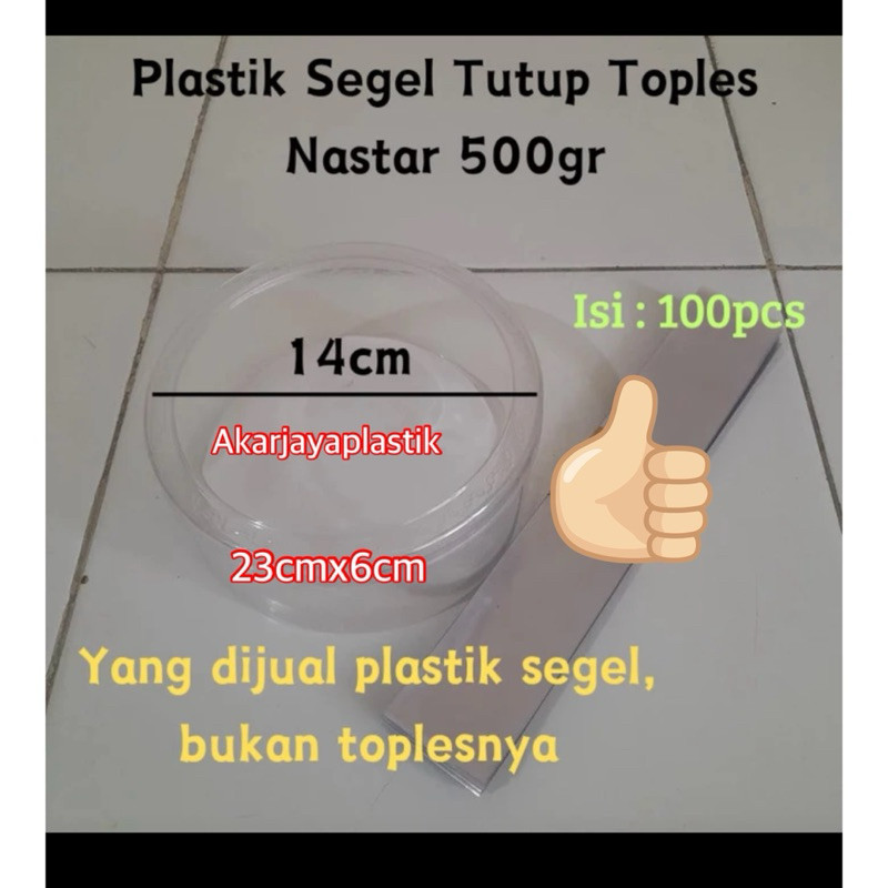 plastik segel toples bulat/toples nastar 250gr dan 500gr plastik  shrink wrap