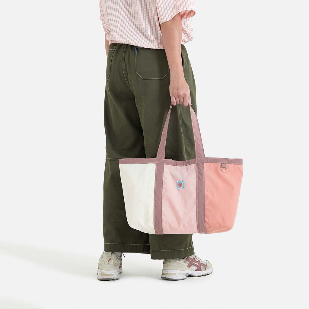 BOBO TOTE by BOBO TOKYO - Baguette Pink Beige - Tas Wanita Handbag / Shoulder Bag | Nylon Kuat & Rin