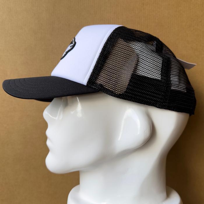 Topi Vans Classic Patch Curved Bill Trucker Black/White Hat 100% Original Resmi