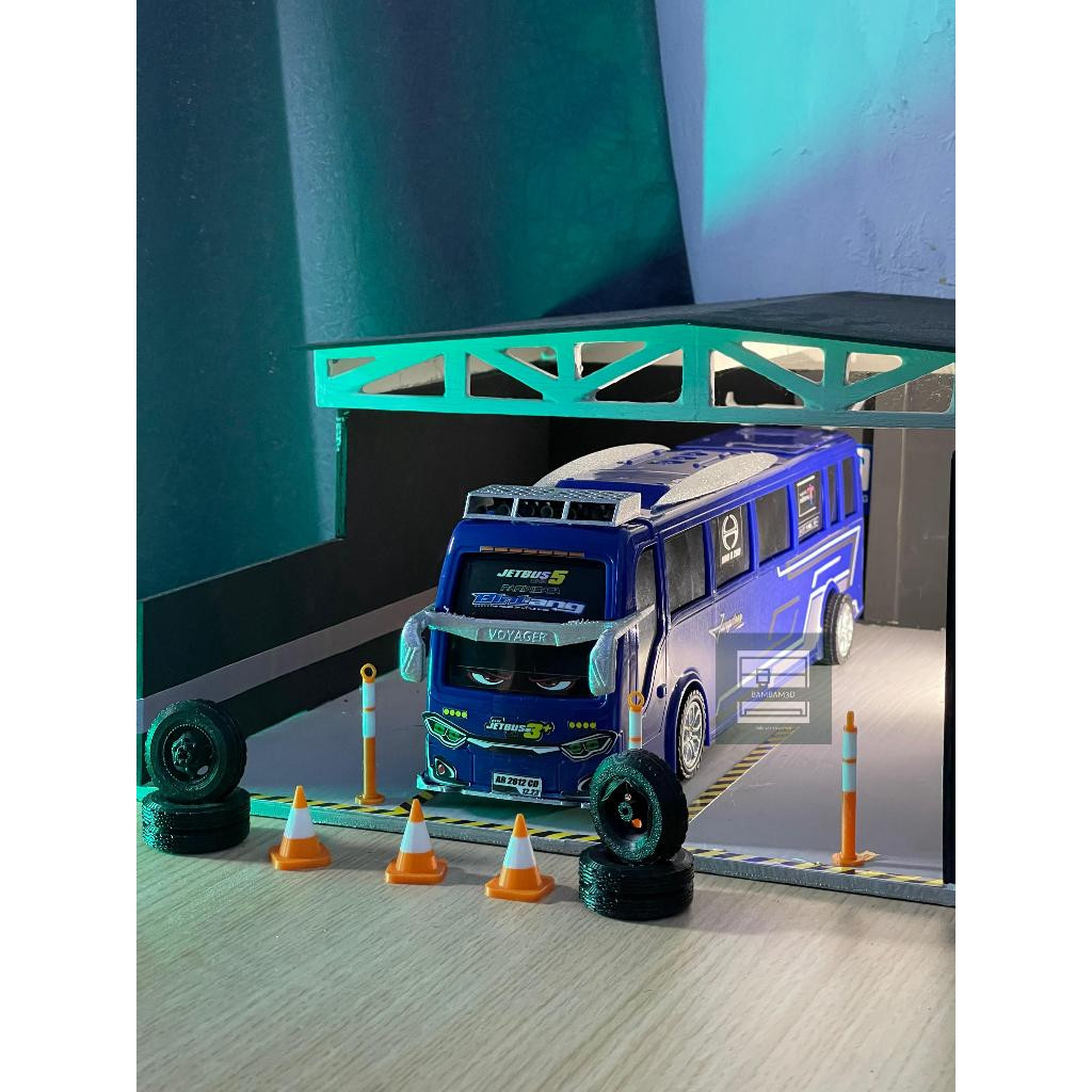 SUMERKAN (Bambam3D) MINIATUR BUS GANTENG KECE BUS MODIFAN FULL AKSESORIS RKC TOYS