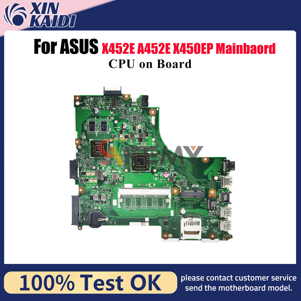 X450EP Laptop Motherboard For ASUS VivoBook X450E A452E X452E X450EP Notebook Mainboard With CPU 100