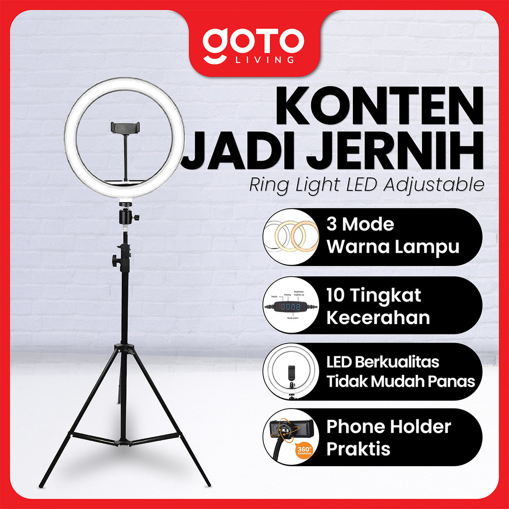 Coretech Lumen Ring Light Stand Tripod Lampu Selfie Tiktok Vlog